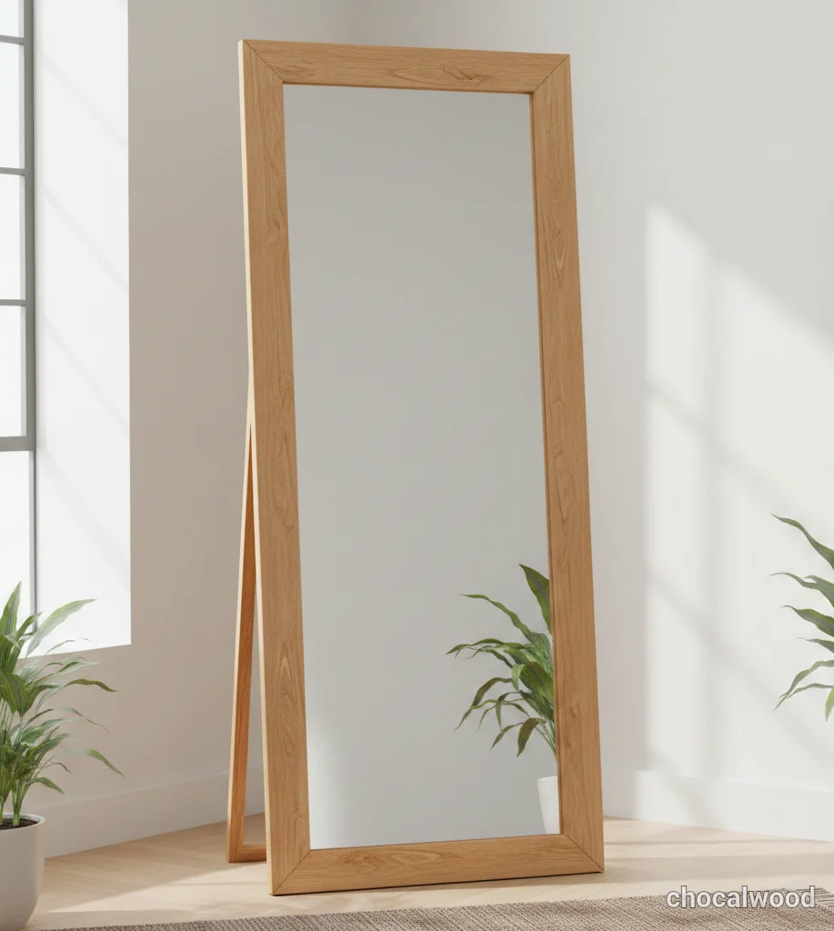 آینه قدی مستطیل ساده - چوکال وود - تصویر 2
