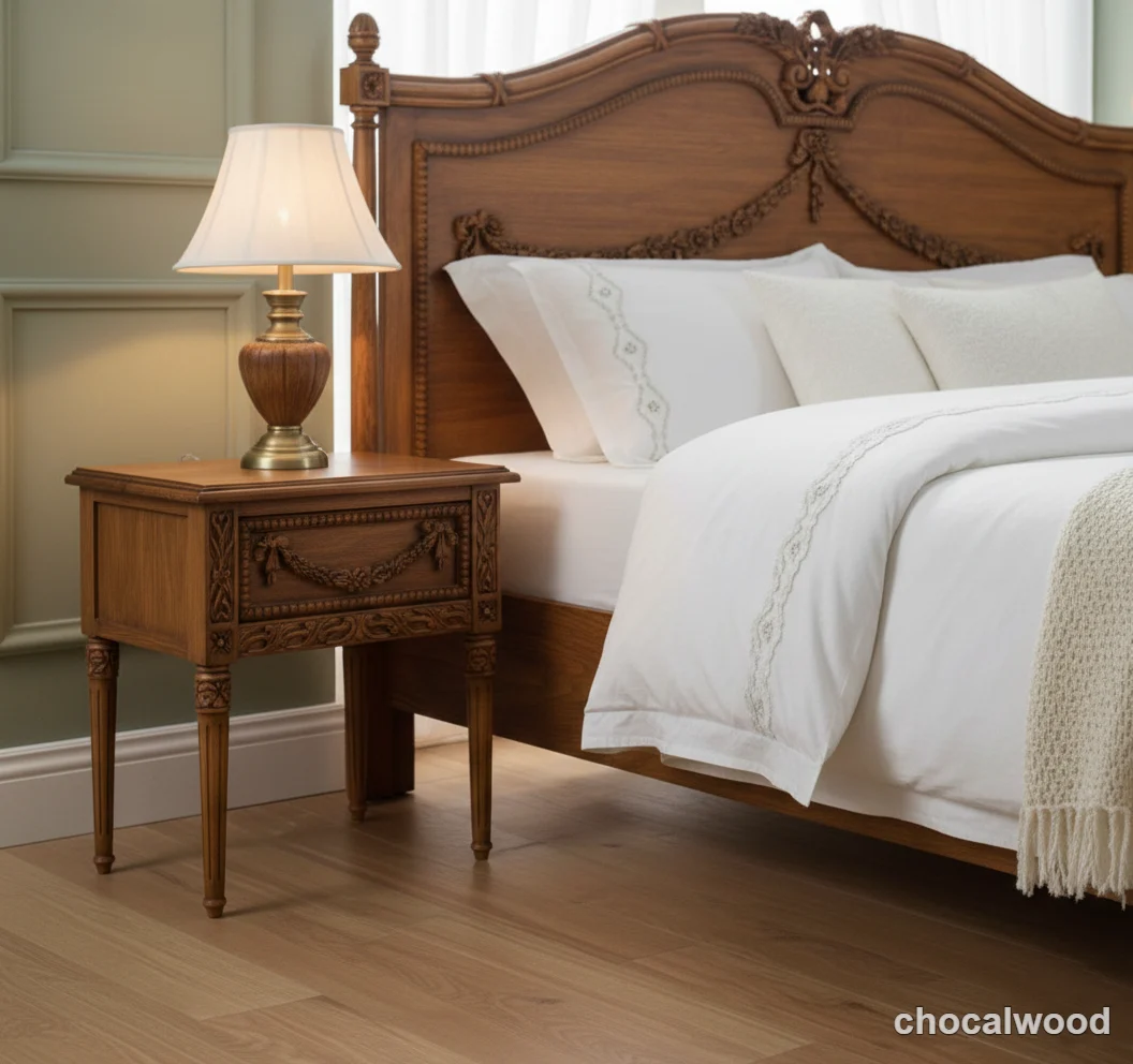 سرویس خواب دو نفره گل آرا - چوکال وود - تصویر 6