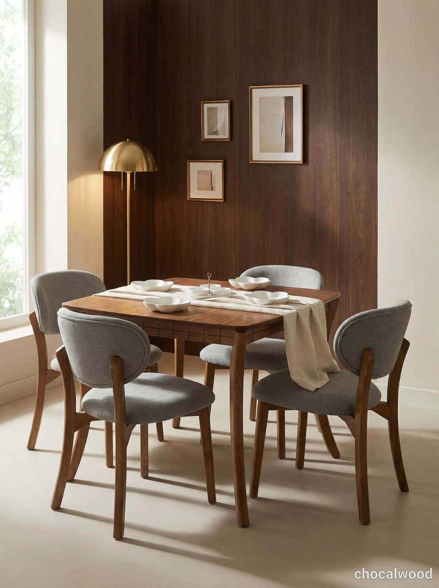 خرید میز غذاخوری تمام راش تولید کننده مدل کمانی - تصویر 2