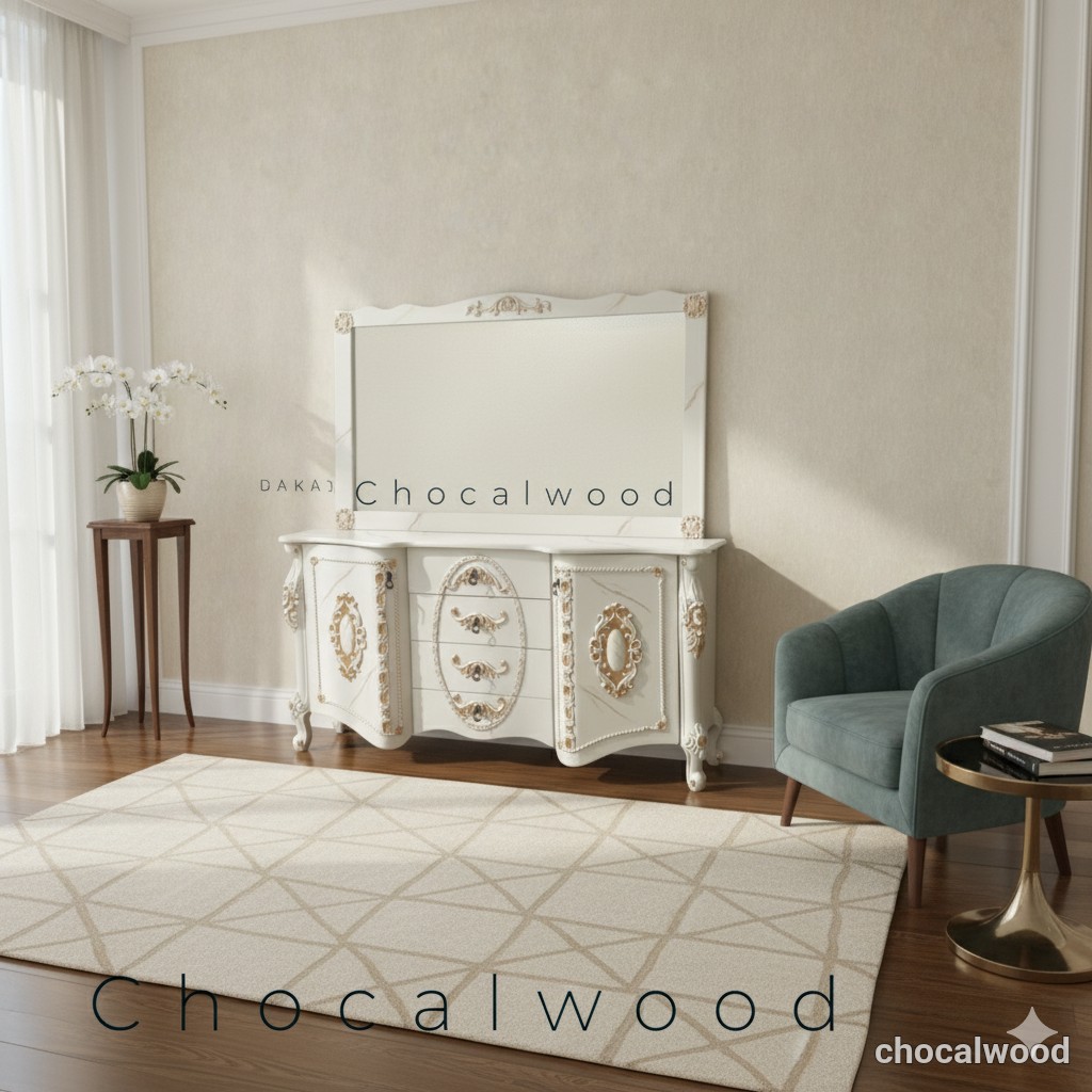 آیینه کنسول مدل بیضی