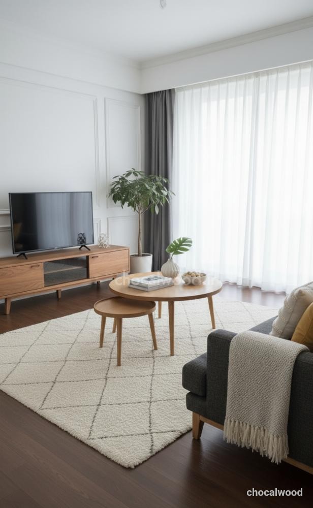 جلو مبلی گرد - چوکال وود