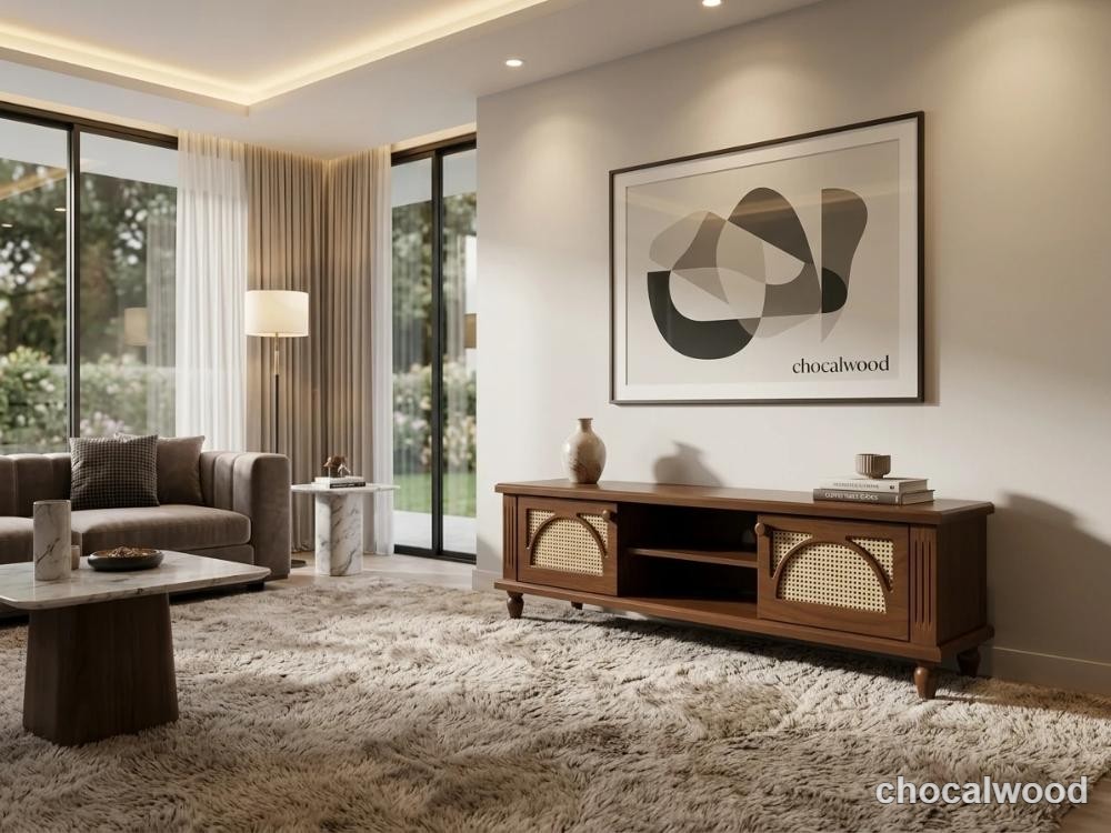 میز تلوزیون حصیری چوکال وود